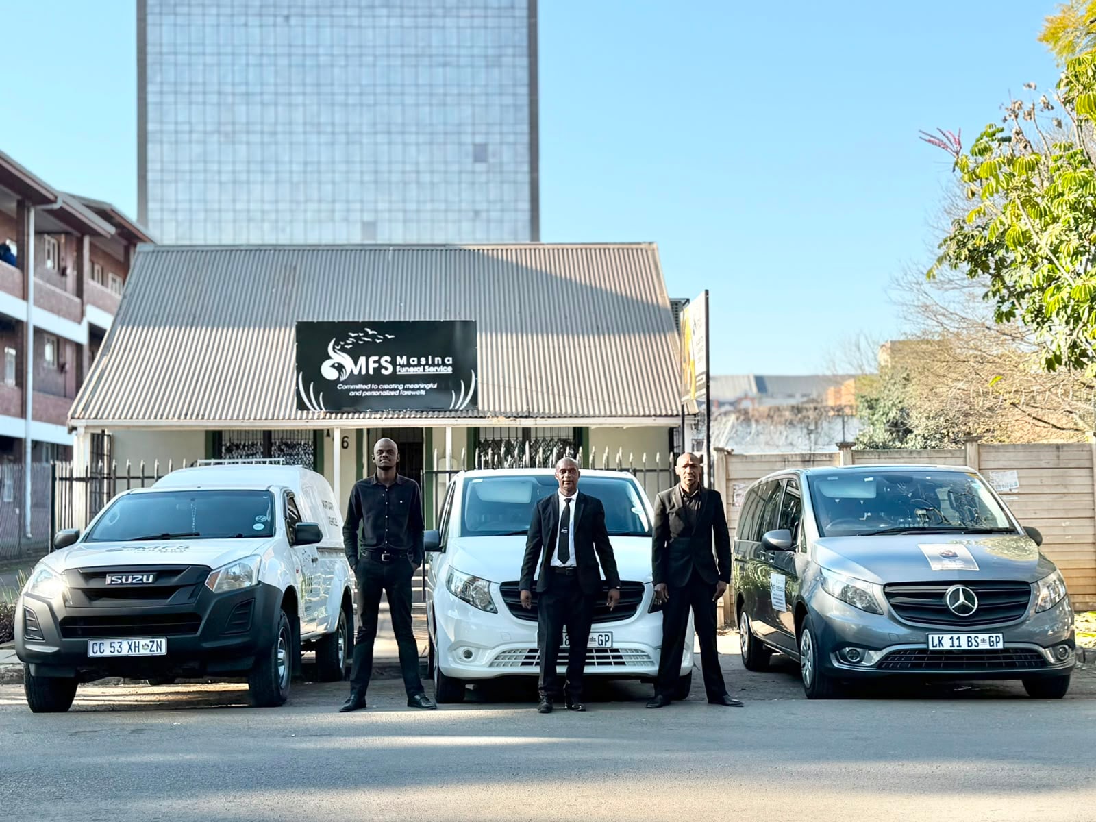 The Masina Funeral Service mortuary vehicles